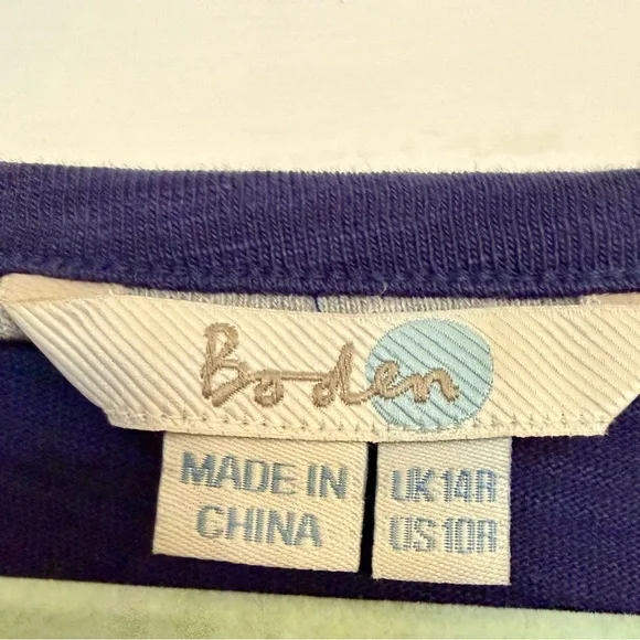 Boden Navy Blue T-shirt Dress - Picture 3 of 3